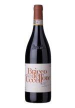 Bottiglia di Bricco dell'Uccellone 2018, iconico Barbera d'Asti DOCG prodotto dalla cantina Braida.