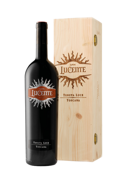 Bottiglia di Toscana Rosso IGT Lucente 2020 Magnum in cassa di legno Frescobaldi