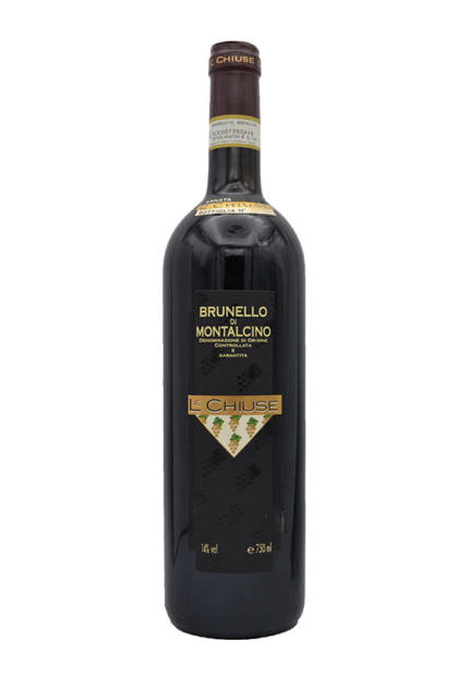 Bottiglia di Brunello di Montalcino Le Chiuse vino rosso toscano
