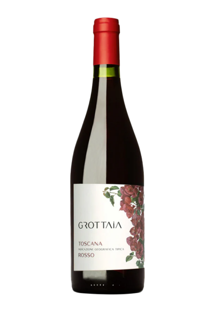 Bottiglia di vino rosso Grottaia Toscana IGT Caccia al Piano