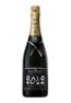 Bottiglia di Champagne Moët & Chandon Grand Vintage 2012 su sfondo neutro
