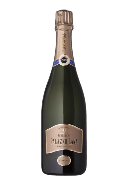 Bottiglia di Franciacorta Palazzo Lana Extrême Riserva di Berlucchi